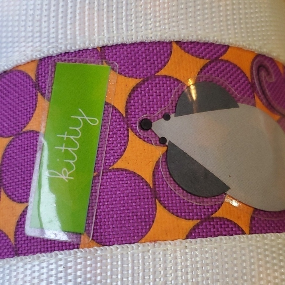 Schwinn cycling Bike Bag purple & orange tube shape with Kitty - Picture 4 of 11
